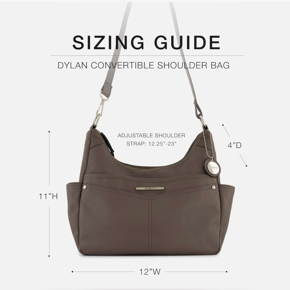 NWOT Rosetti Dylan Convertible Shoulder Bag - Picture 6 of 6